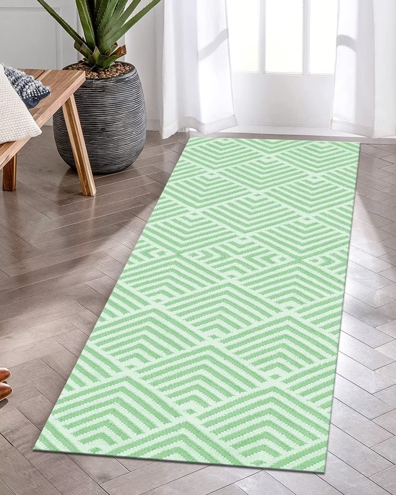 Tappeto Passatoia cucina Antiscivolo Lavabile Lungo Tappeti Runner ingresso interno Grigio Astratto 100X500CM Moderno Antimacchia Tappeto Passatoie per Corridoio Tappetino bagno Soggiorno per metro