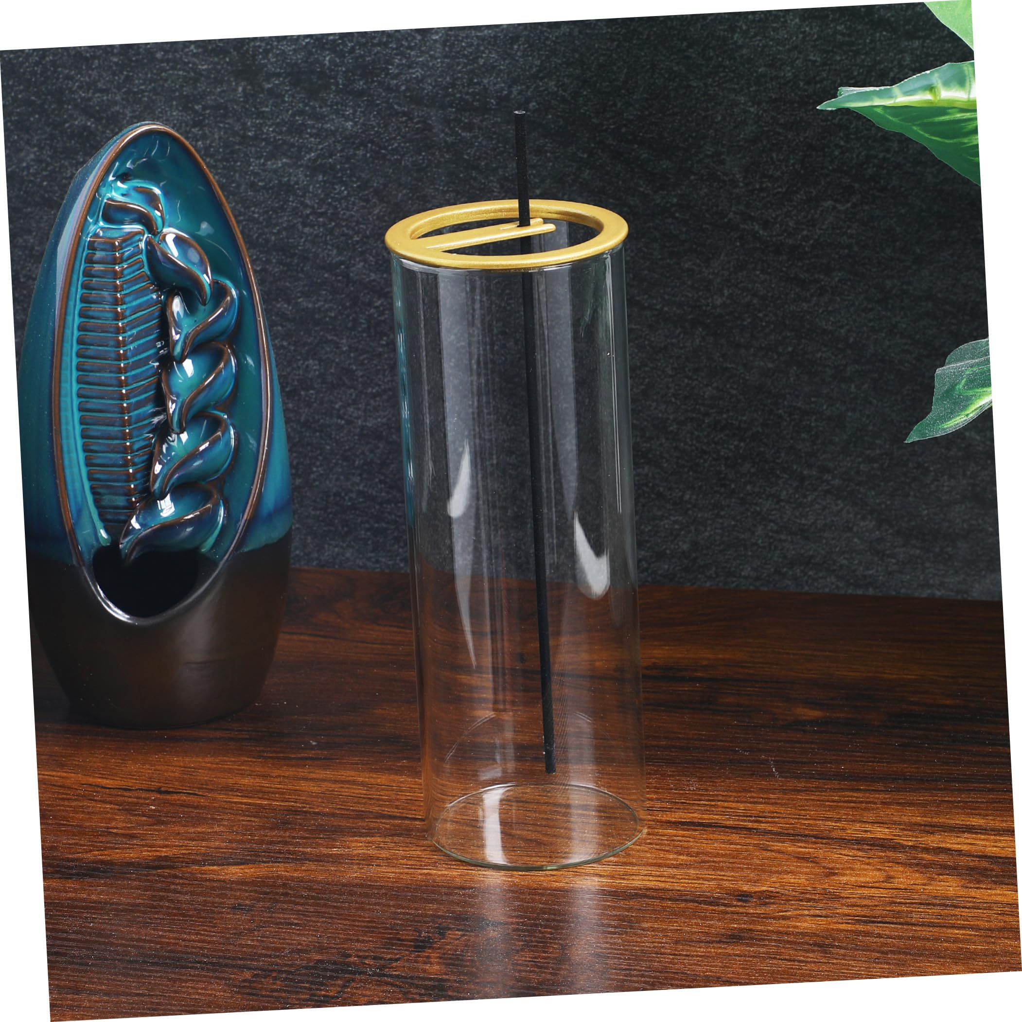 Porta Incienso al Revés de Vidrio Borosilicato 2 Piezas