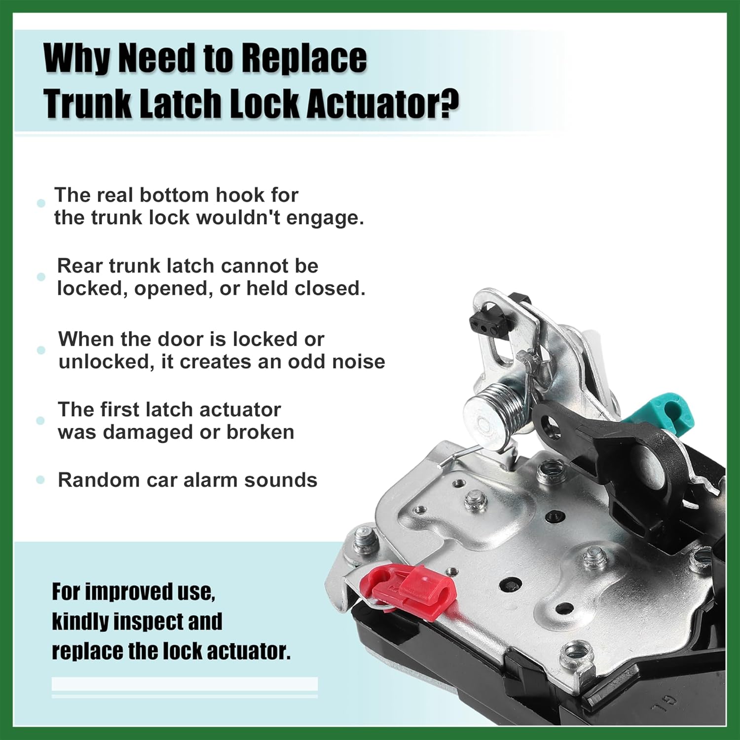 Motoforti Rear Left Door Latch Lock Actuator Replacement Fit for Jeep Liberty Sport - Pack of 1 Black Long-lasting