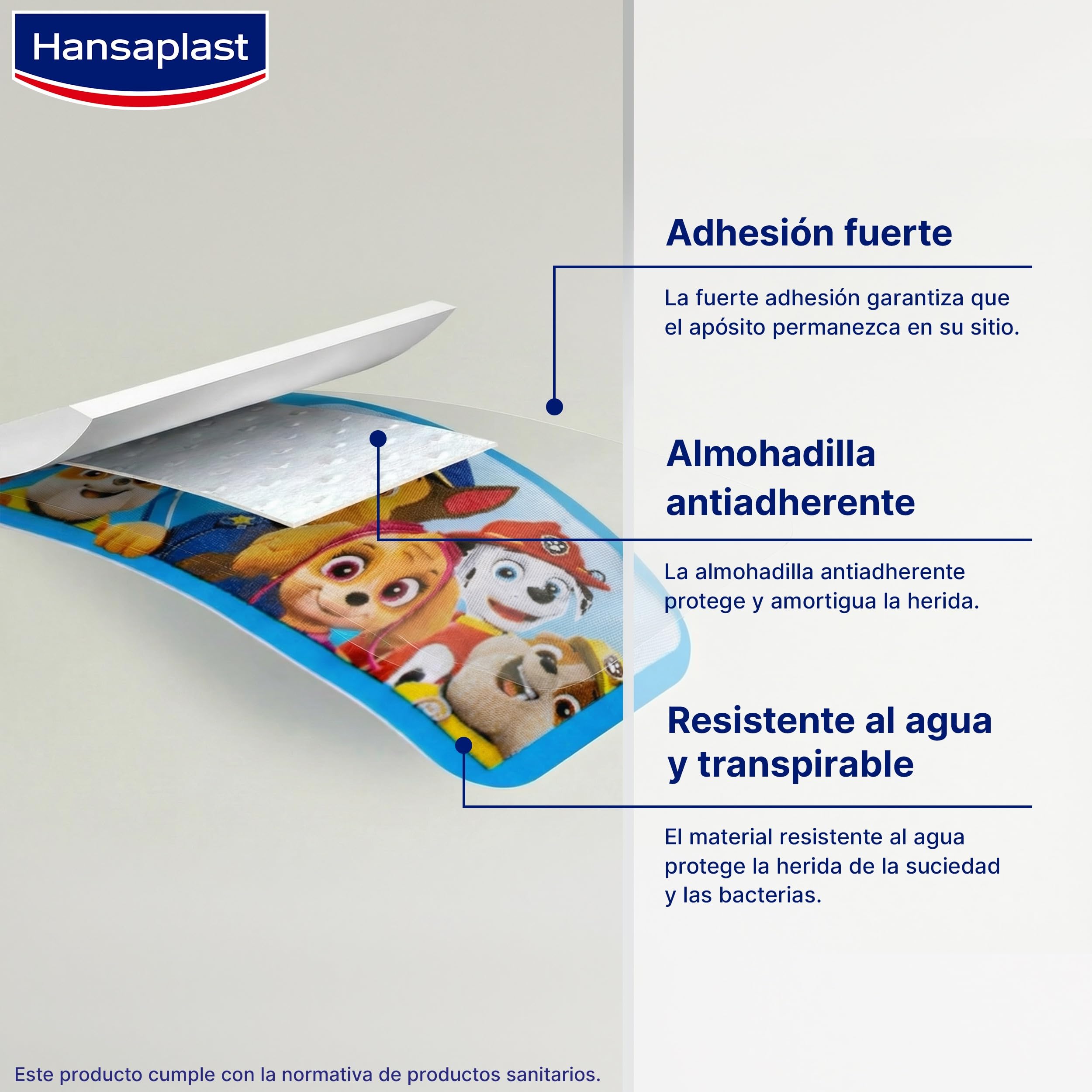Hansaplast Paw Patrol Children's Wound Dressings, Waterproof Adhesive Dressings, Skin Friendly, Painless to Remove, Patterned - 20 Pieces - 4