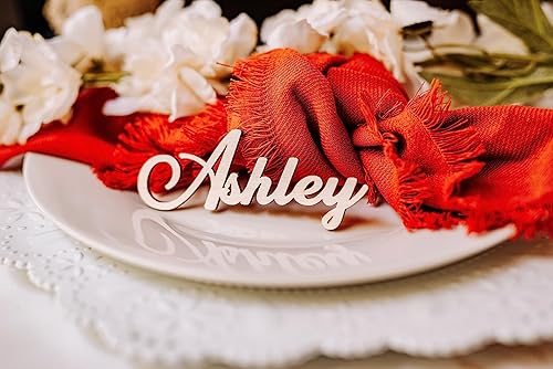 Miniatura 6 de Etiquetas de nombre de madera personalizadas para colocar lugares, tarjetas de lugar personalizadas para bodas, despedidas de soltera y eventos,