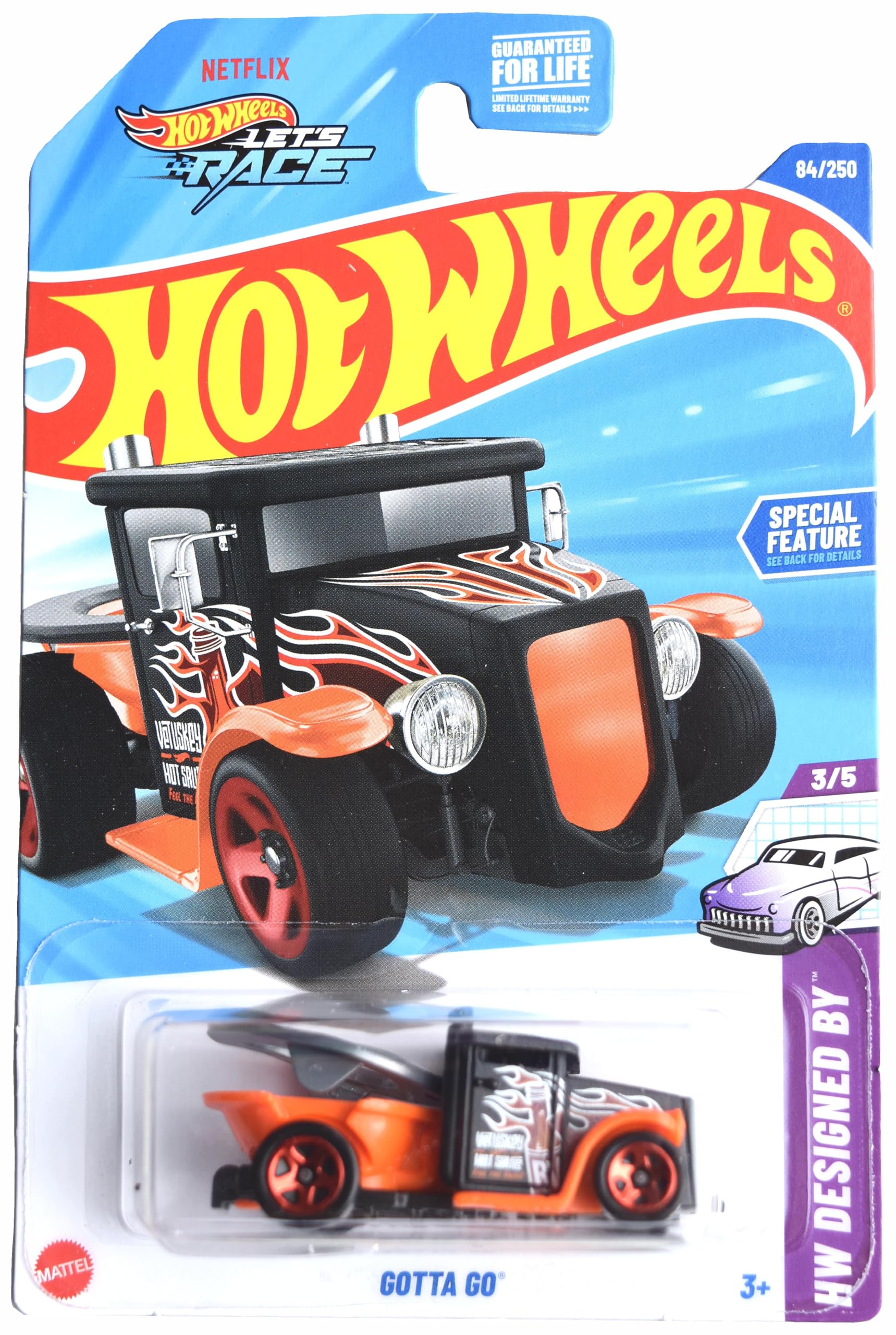 Amazon.com: Hot Wheels Gotta Go, HW Designed by 3/5 [Black/Orange