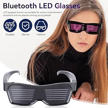 Magic Bluetooth LED Party Glasses App Control Luminous Glasses End Dj - View #10