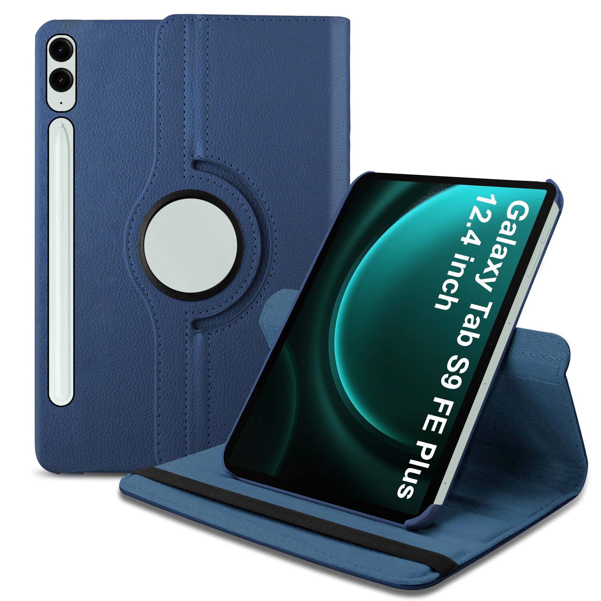 TGK Rotating Cover for Samsung Galaxy Tab S9 FE+ 12.4 inch Leather Flip Case Cover (Dark Blue) (B0CVXR1BVK) Amazon Price History, Amazon Price Tracker
