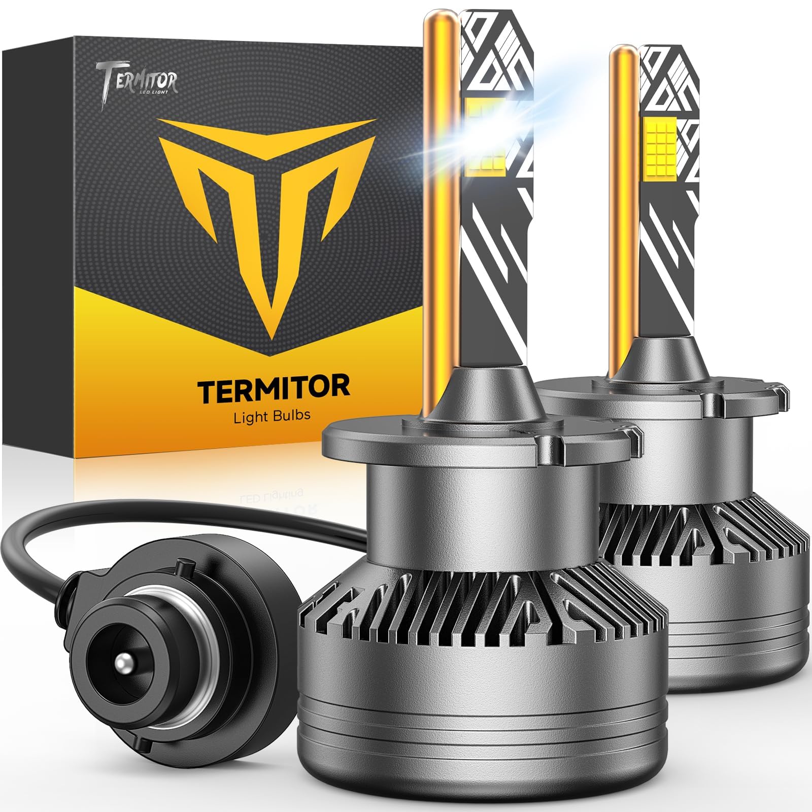 Termitor Latest H7/H7LL Bulbs, 50,000LM 900% Brightness, 6500K White Super Bright, 1:1 Halogen Size, 6500 Cool White H7 Fog Lights, No Adapter Required, Easy Install, Non-Polarity, Pack of 2 — view 15