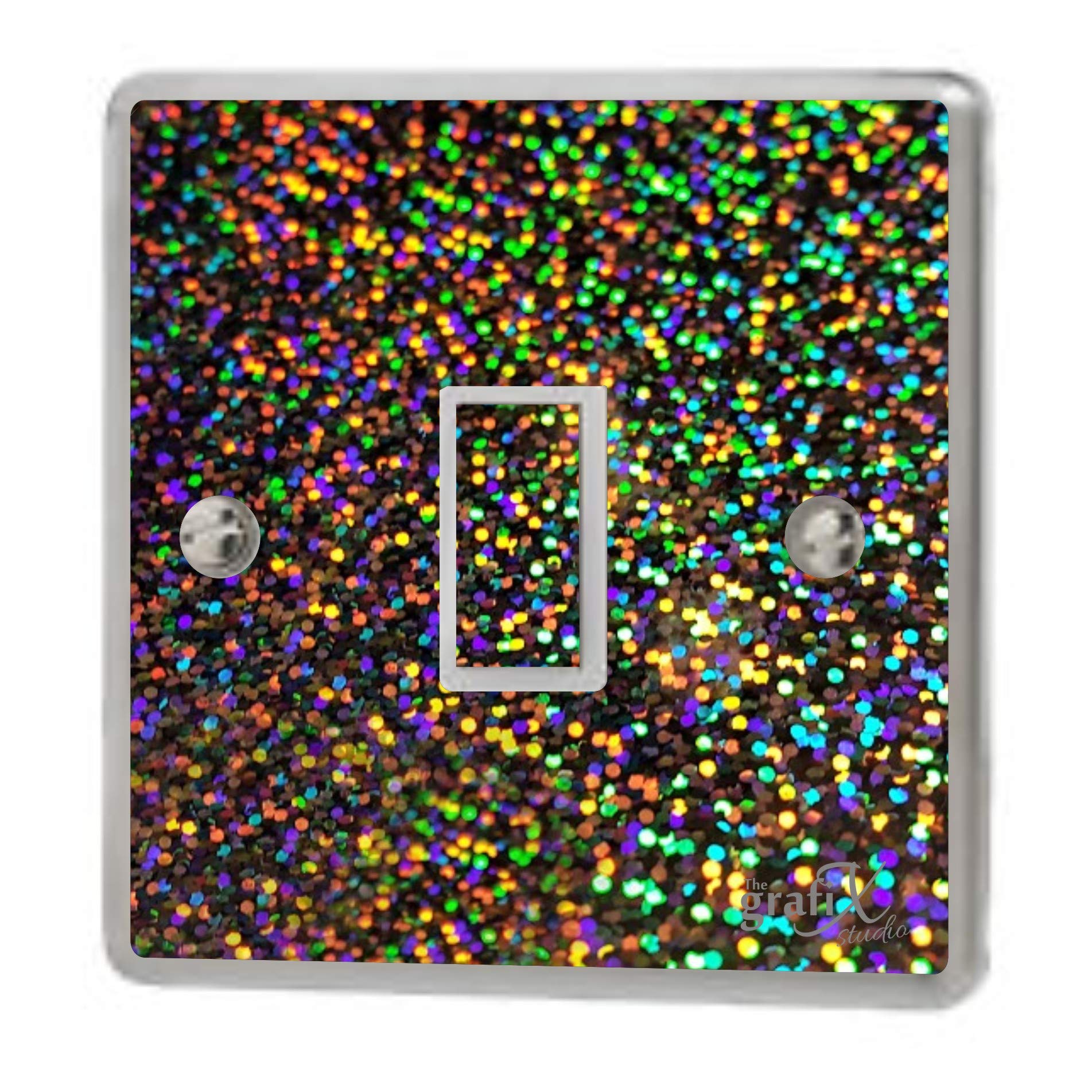 Black Sequin Sparkle Light Switch Sticker Vinyl/Skin cover