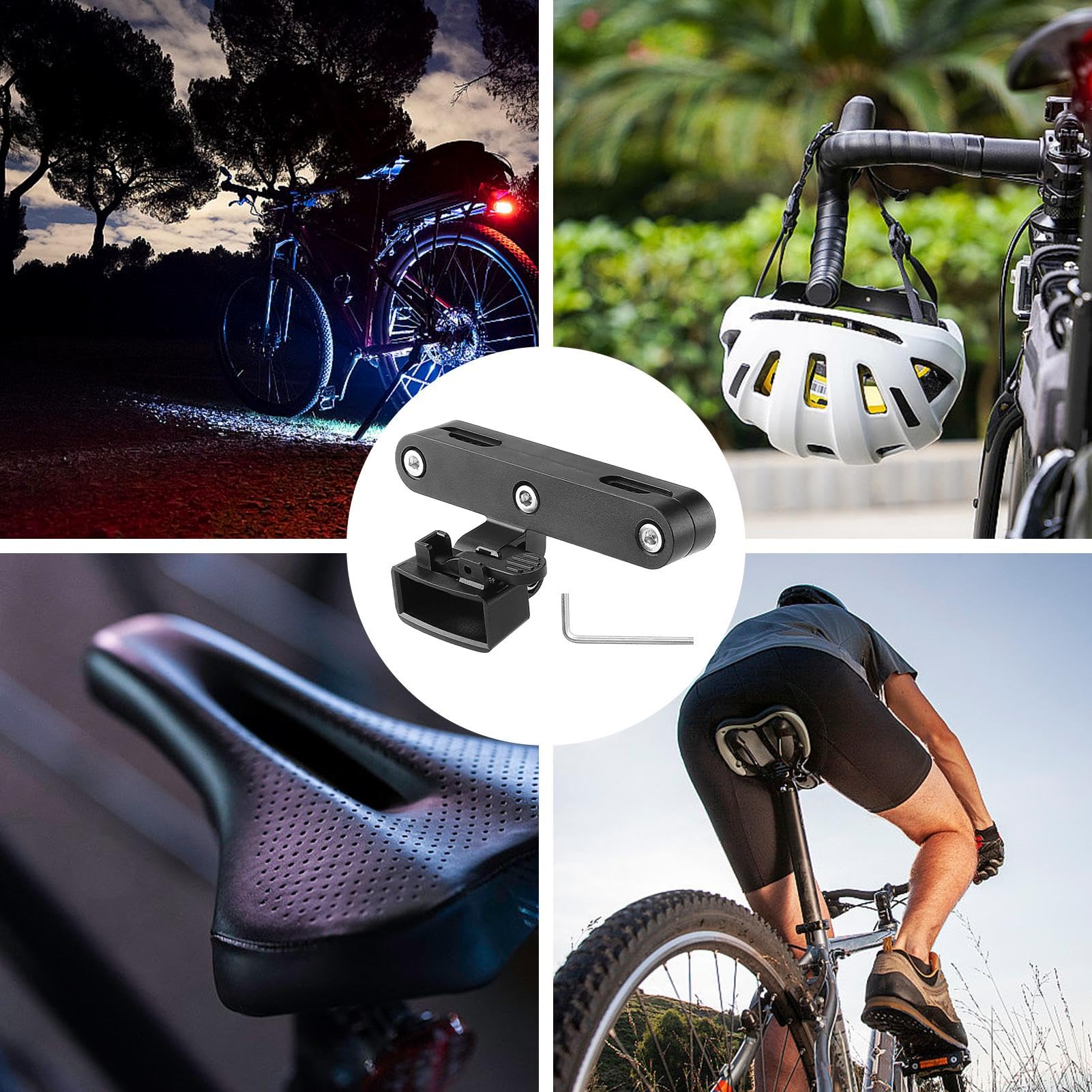 Staffa per luce posteriore per bicicletta - Staffa per luce posteriore per bicicletta leggera, supporto per fanale posteriore per sella per bicicletta | Durevole con portapacchi posteriore per bicicle