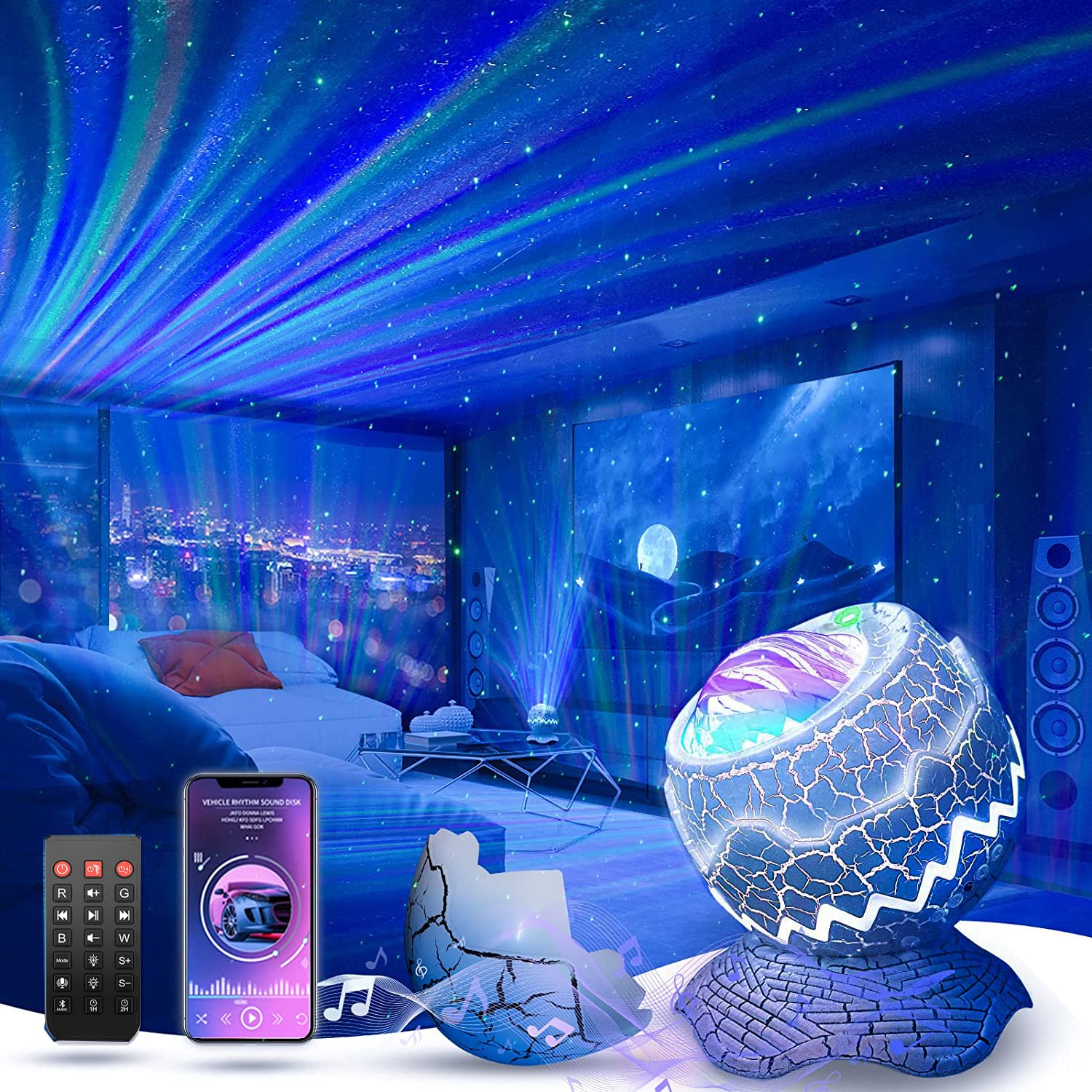 星空を演出するプラネタリウムライト 48種点灯 Amazon.co.jp : 【48種点灯モード＆最新北極光 APP・音声制御式