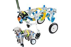 Adjustable Dog Wheelchair for Disabled Hind Legs|4 Wheel Dog Wheelchair with Full Support