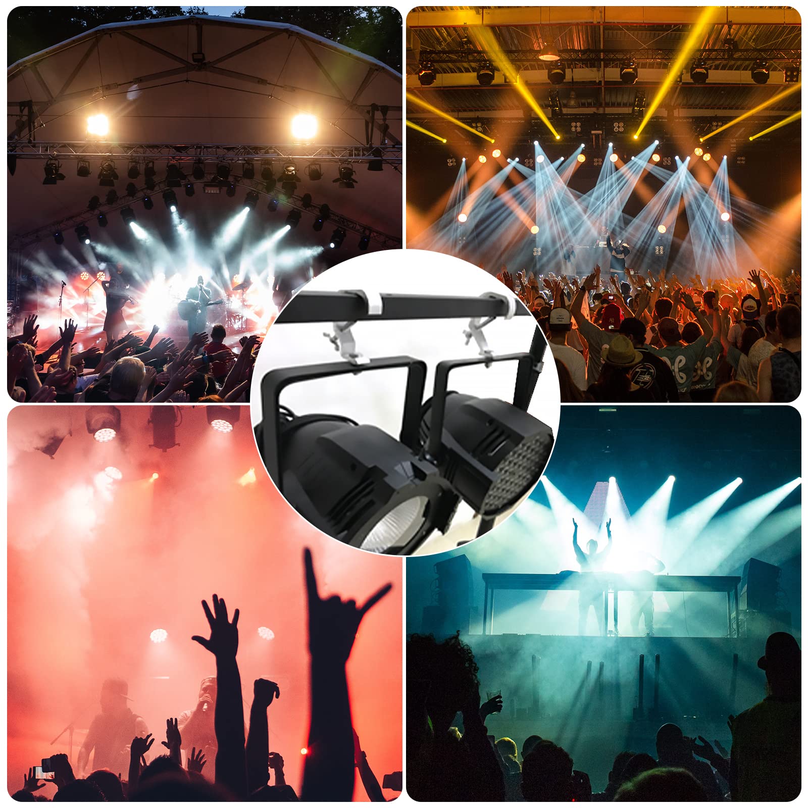 Morsetti Per Luci Da Palco - 4 Pezzi In Lega Alluminio Per Fari DJ E Proiettori - Foto 3