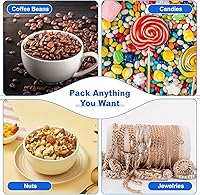 Vista 3 de Bolsas de Mylar para almacenamiento de alimentos, paquete de 100 bolsas de papel de aluminio de 4 x 6 pulgadas, bolsa reutilizable