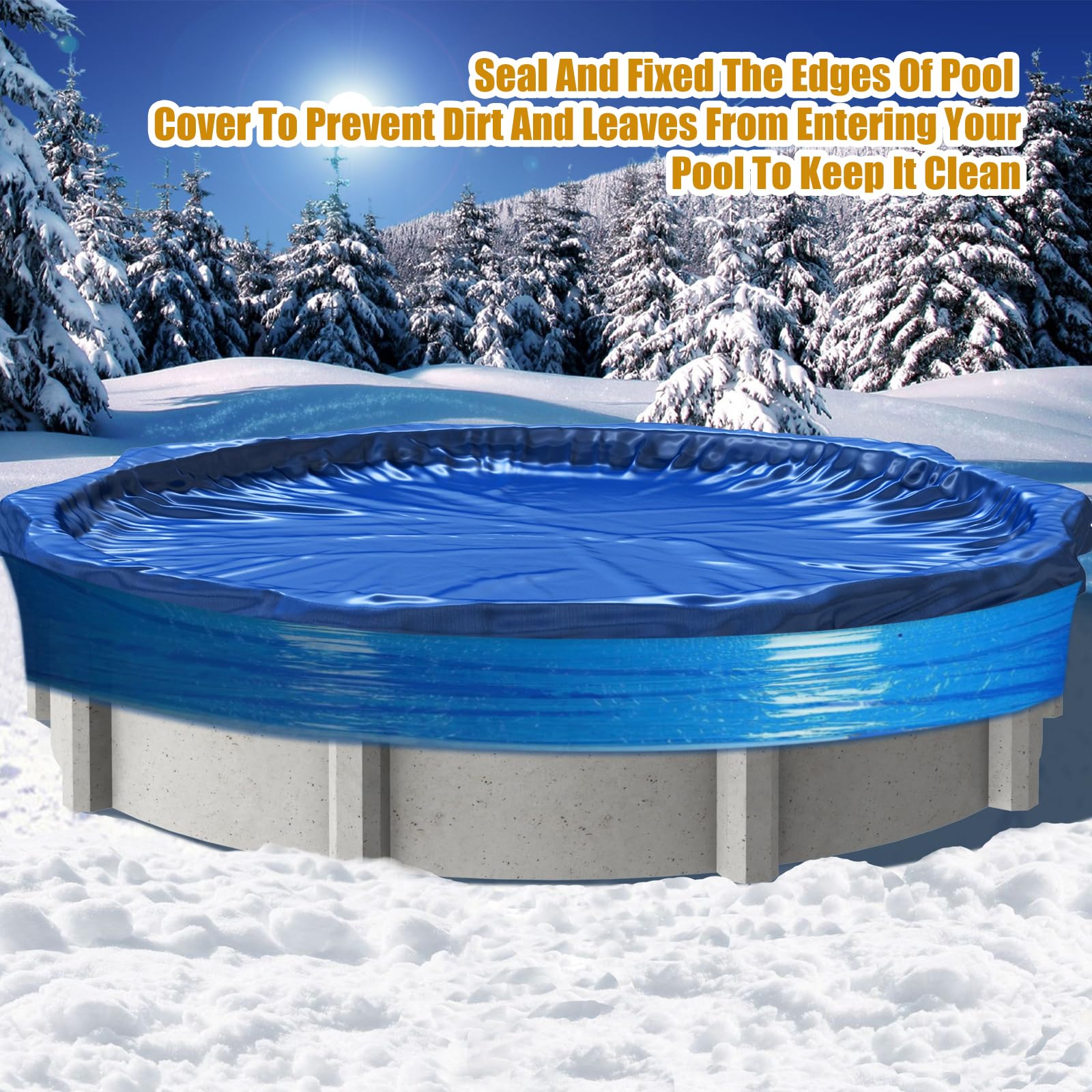 Winter-Poolabdeckungsband – 40,6 Cm X 320 M, PE-Folie, Dehnbar, Winddicht Für Oberirdische Pools