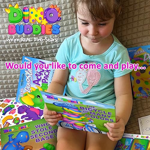 Miniatura 2 de Dino-Buddies Colorear y paquete de actividades #2 (lindas calcomanías de dinosaurio, Make-A-Face, Motivacional) Hojas para colorear, libros y