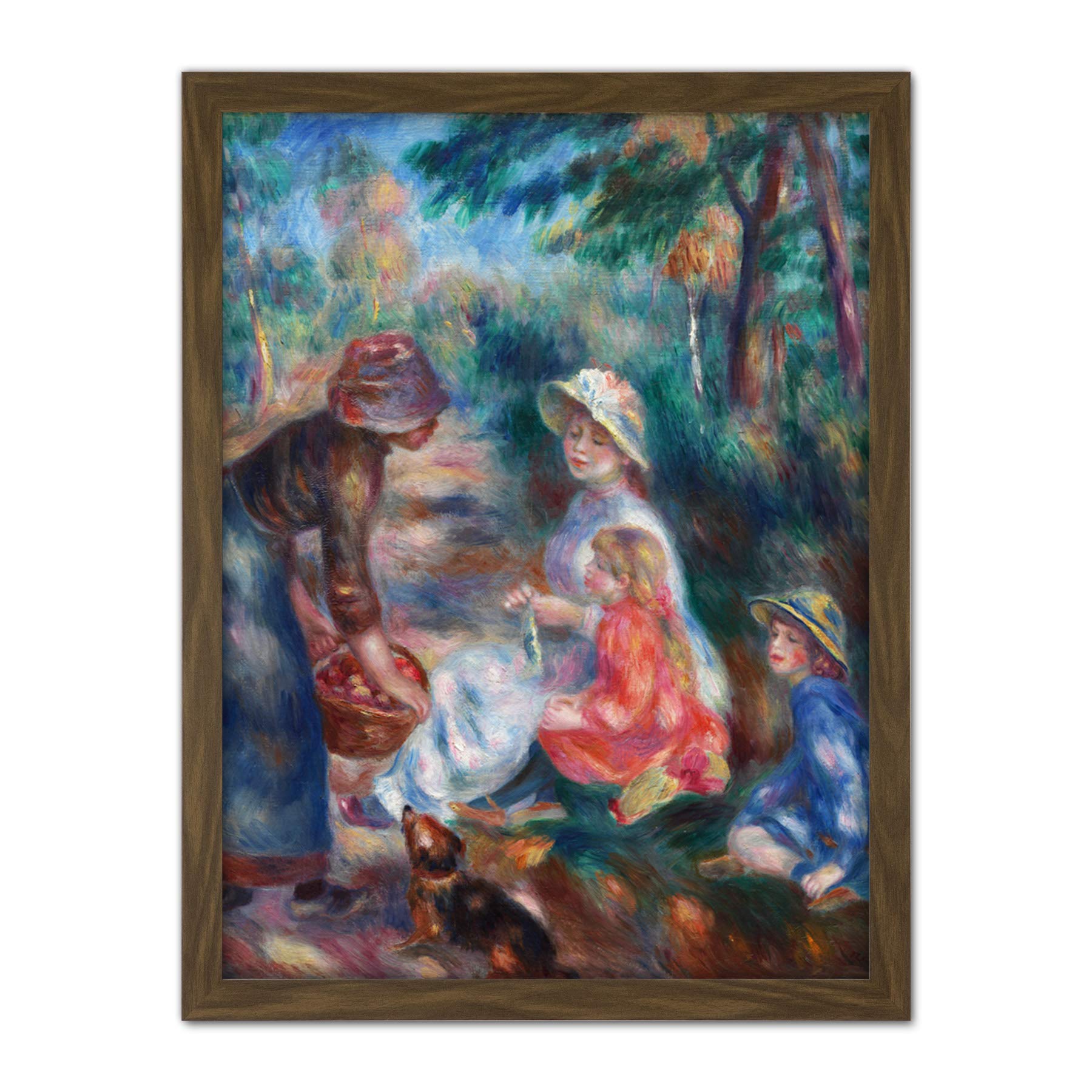 Artery8 Renoir The Apple Seller Painting Artwork Framed Wall Art Print 18X24 Inch