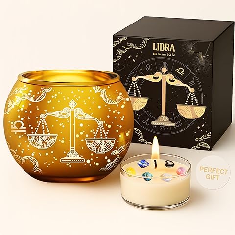 AOVILA Birthday Gifts for Women Libra Candle Gift Set Christmas Valentines Mothers Day Graduation Anniversary Mom Friendship Her Sisiter Home Decor