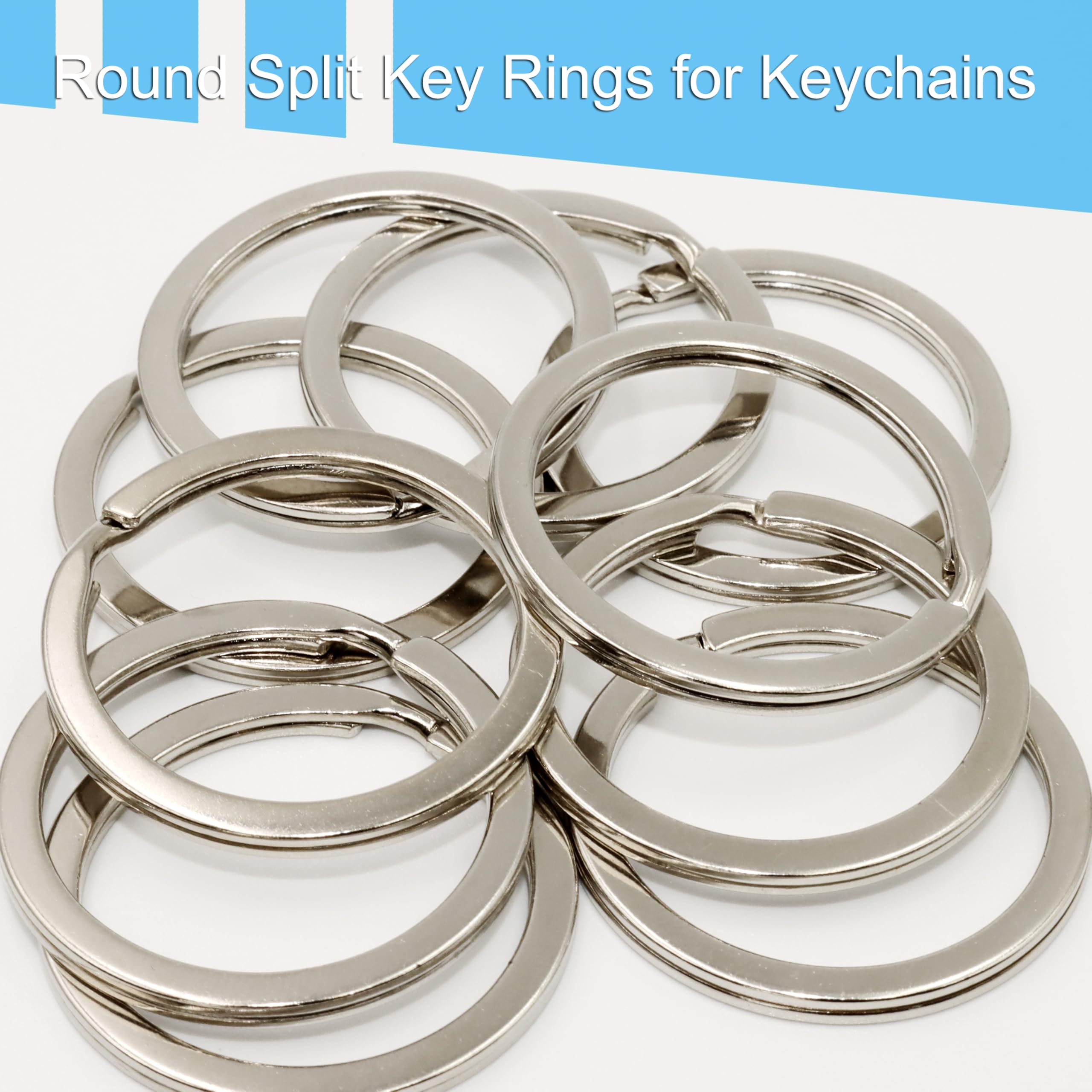 Amazon.com: Key Ring - 316L Stainless Steel Flat Keyrings - 10Pcs