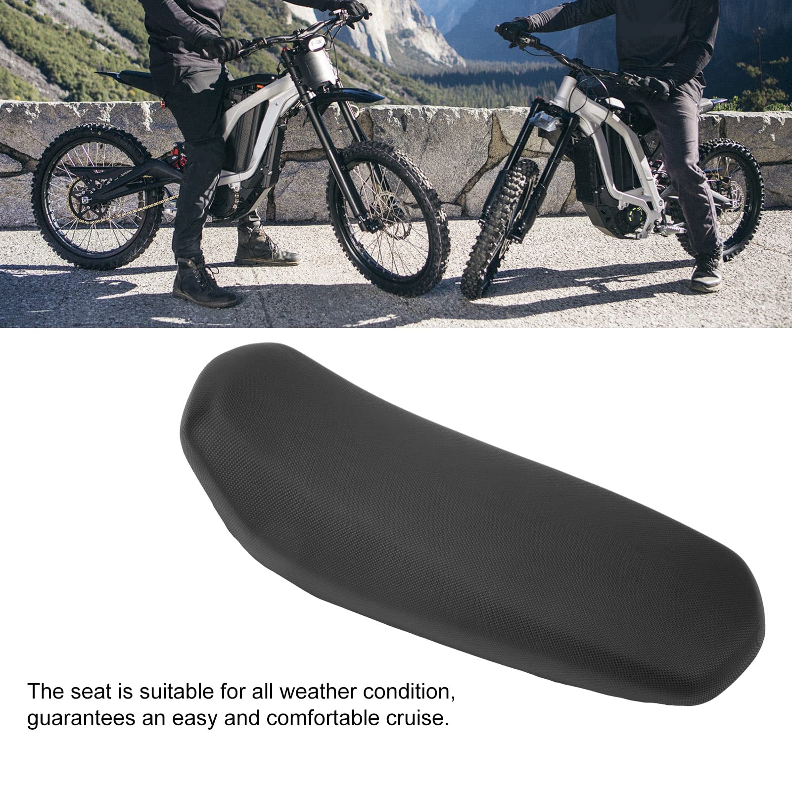 Elektryczna Poduszka na Siedzenia Motocyklowe Czarna Skórzana Skórzana Skórzana Poduszka do Sur Ron Light Bee X S Elektryczny Rower Dirt Bike
