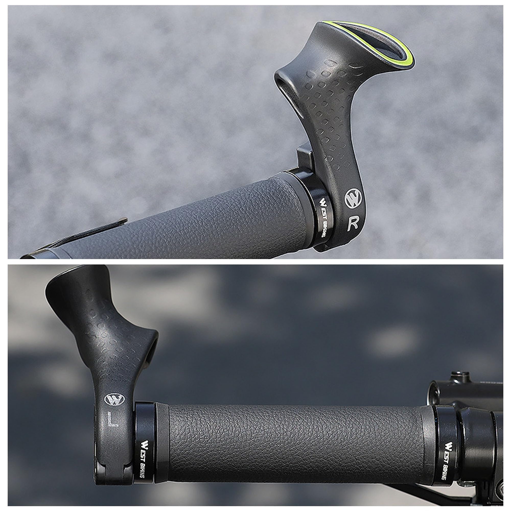 1 paio di scoiattoli interni per manubrio bicicletta, manubrio della bicicletta, estremità del manubrio della bicicletta, parti ergonomiche antiscivolo MTB per manubrio da 21,8 – 22,2 mm, prolunga