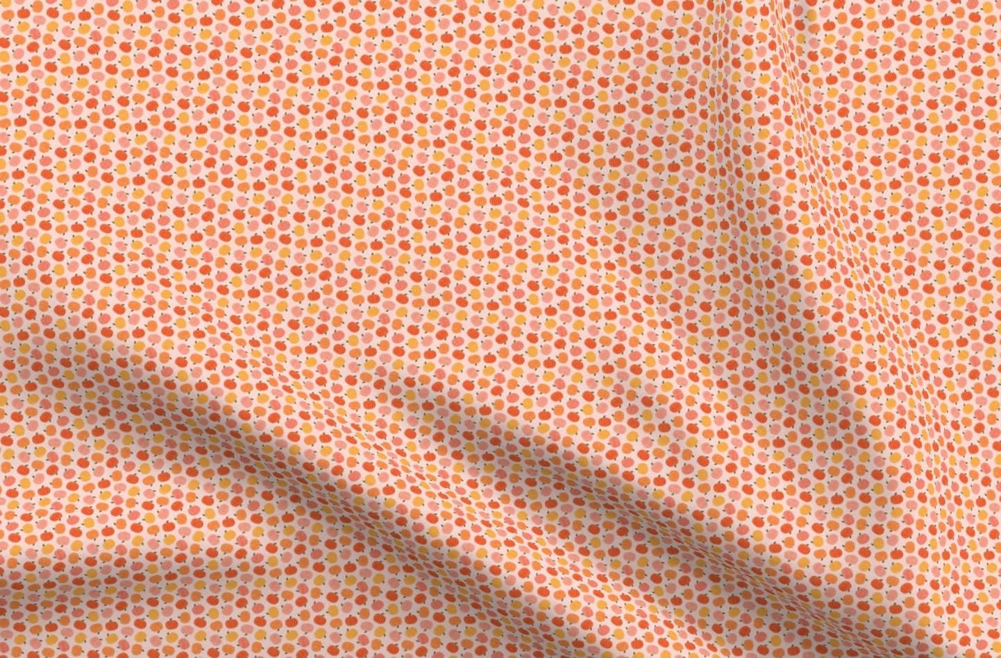 Spoonflower Fabric - Summer Pastel Pink Orange Watercolor Hand Drawn Stripes Printed on Petal Signature Cotton Fabric by the Yard - Sewing Quilting Apparel Crafts Decor