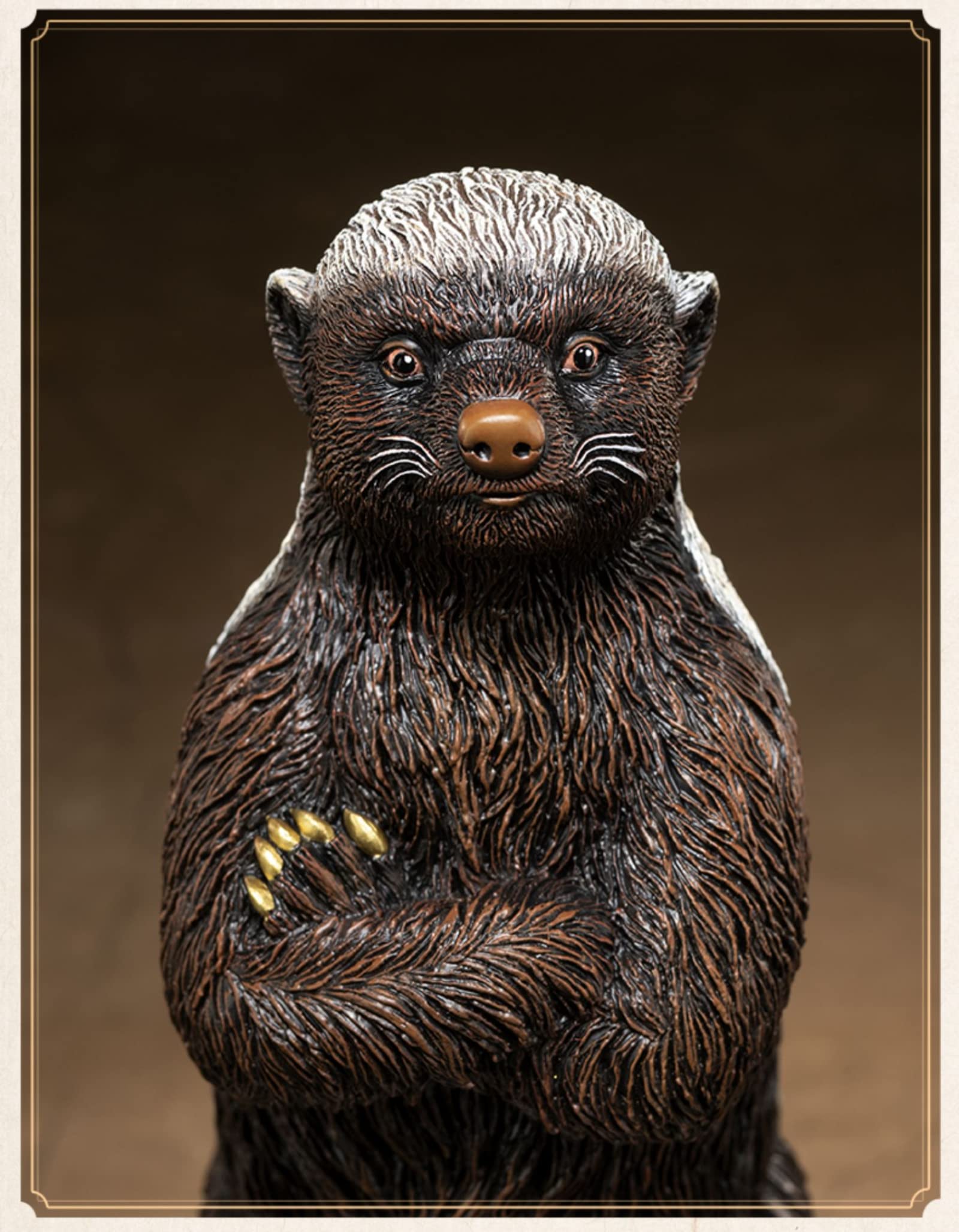 T*A様 Q Honey Badger タンカラー 置物 Brass Simulation Honey Badger Sculpture,Metal Copper Brave Africa
