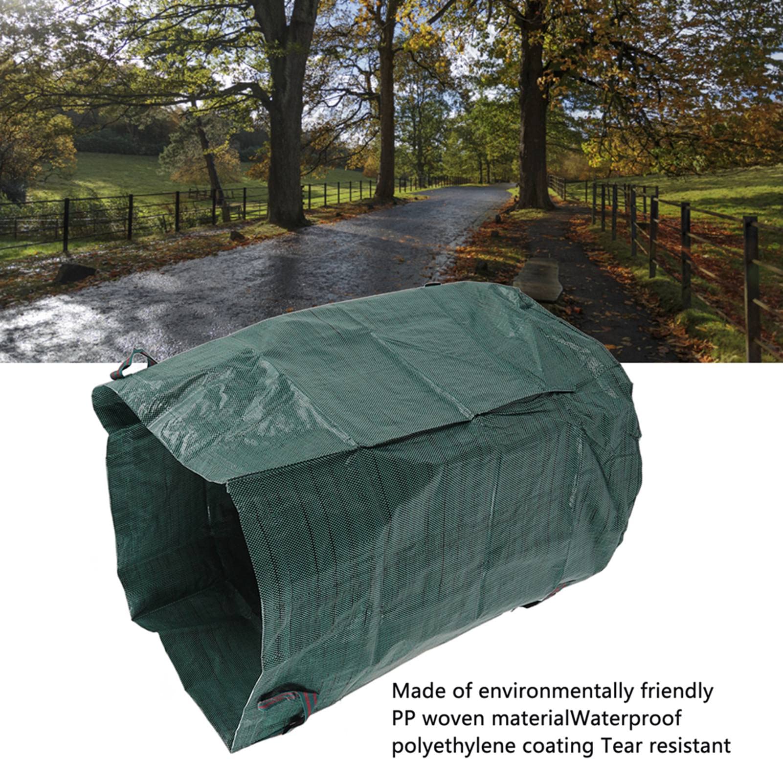 FLEXMAN 3 Szt. Torby Ogrodowe, 65X65x83cm Materiał Tkany Z PP Składane Torby Ogrodowe Na Liście 300L Wytrzymałe Torby Ogrodowe Wielokrotnego Użytku Galonowe Na Trawnik Na Trawnik