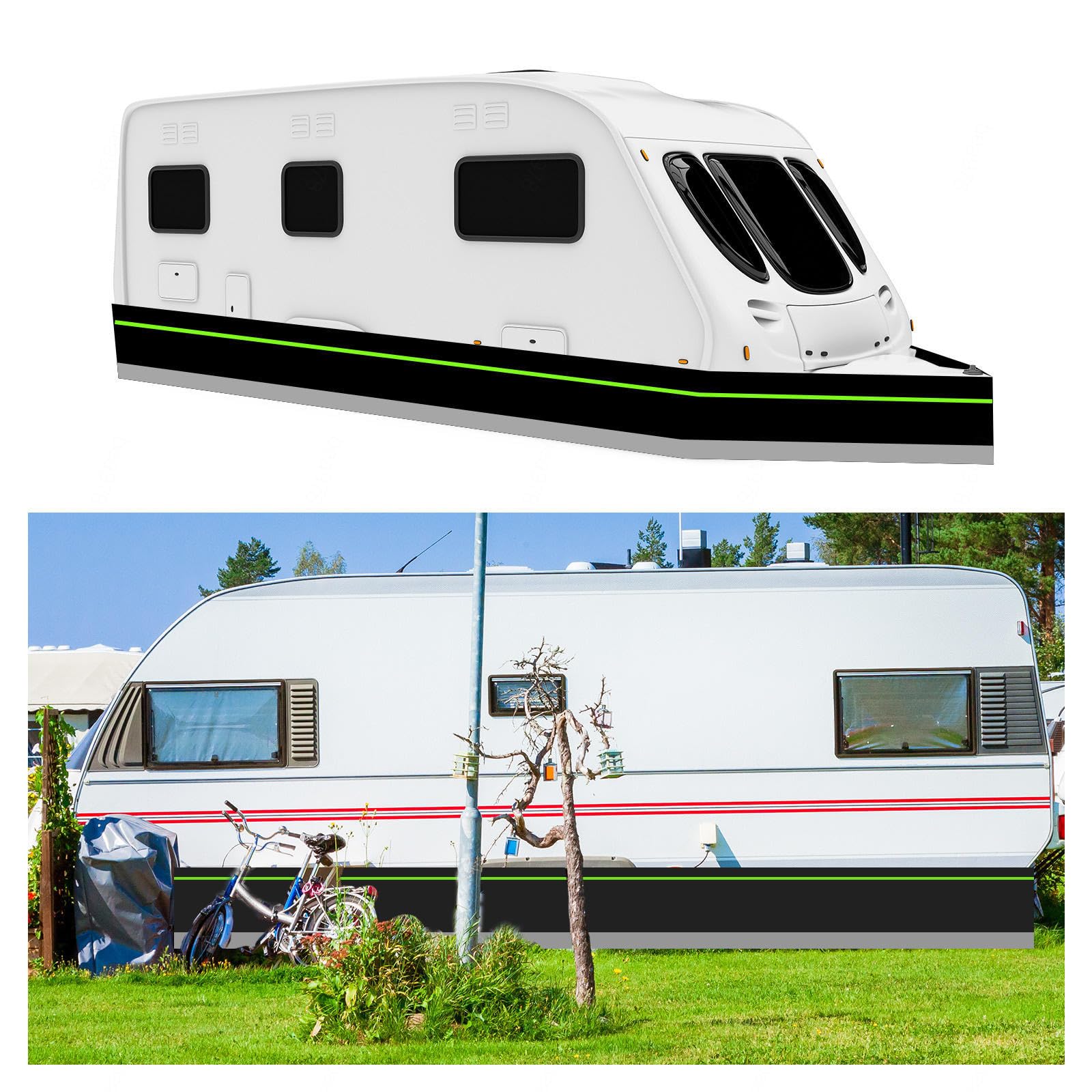 Kein Bohren Erforderlich Halbgarage 80 cm hoch Wohnwagen Plane Hochdichte Faserplatte Hagelschutz Wohnwagen Garage,26m/85ft