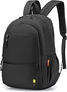 Nixjoro Personal Item Bag 17x10x9 Travel Backpack Carry-On Flight Approved Ryanair 40x20x25cm Waterproof Casual Bookbag for College and Travel (Black)