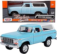 Vista 5 de 1978 Bronco 1:24 Modelo de Coche de Juguete Fundido SUV SUT Camioneta Motormax 79374 (Amarillo)