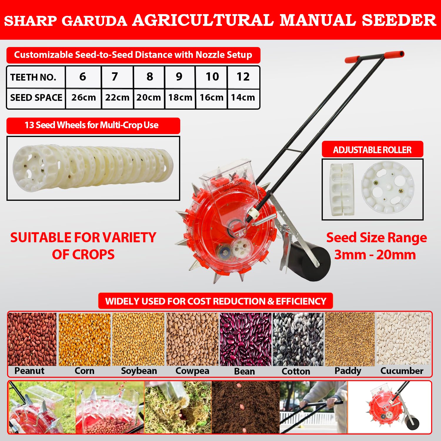 Hand Push Seeder - Plant Crops Precisely -3 Hand Push Seeder - Plant Crops Precisely -3