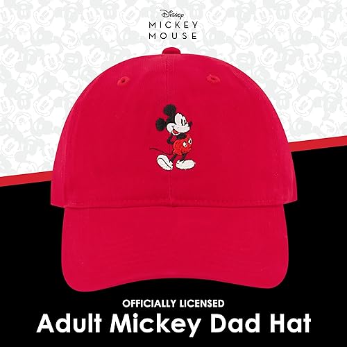 Miniatura 2 de Concept One Disney Mickey Mouse - Gorro de algodón bordado, ajustable, con ala curvada