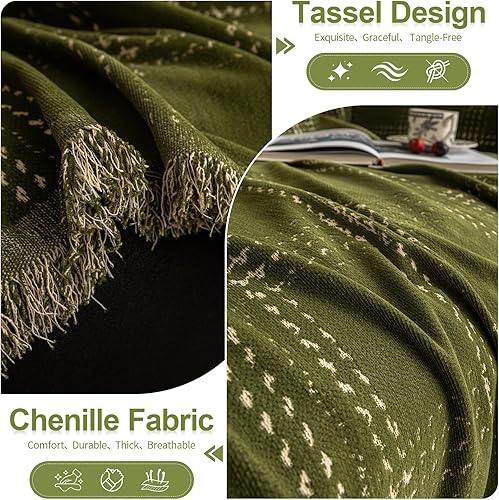 Miniatura 52 de HANDONTIME fundas de sofá beige para sofá, fundas boho de jacquard y corduroy para perros, funda de sofá de felpilla para perros, protector suave