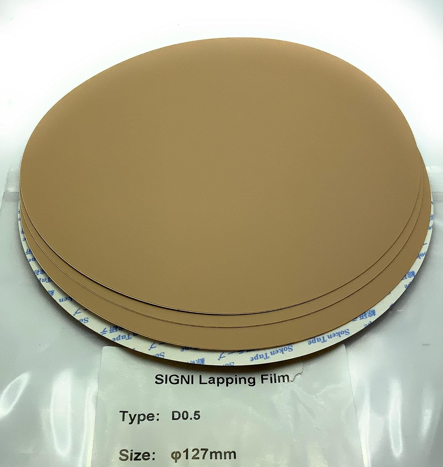 SIGNI Diamond Precision Lapping Microfinishing Film PSA Backing 5 inch (0.5 Micron, 5 Pack)