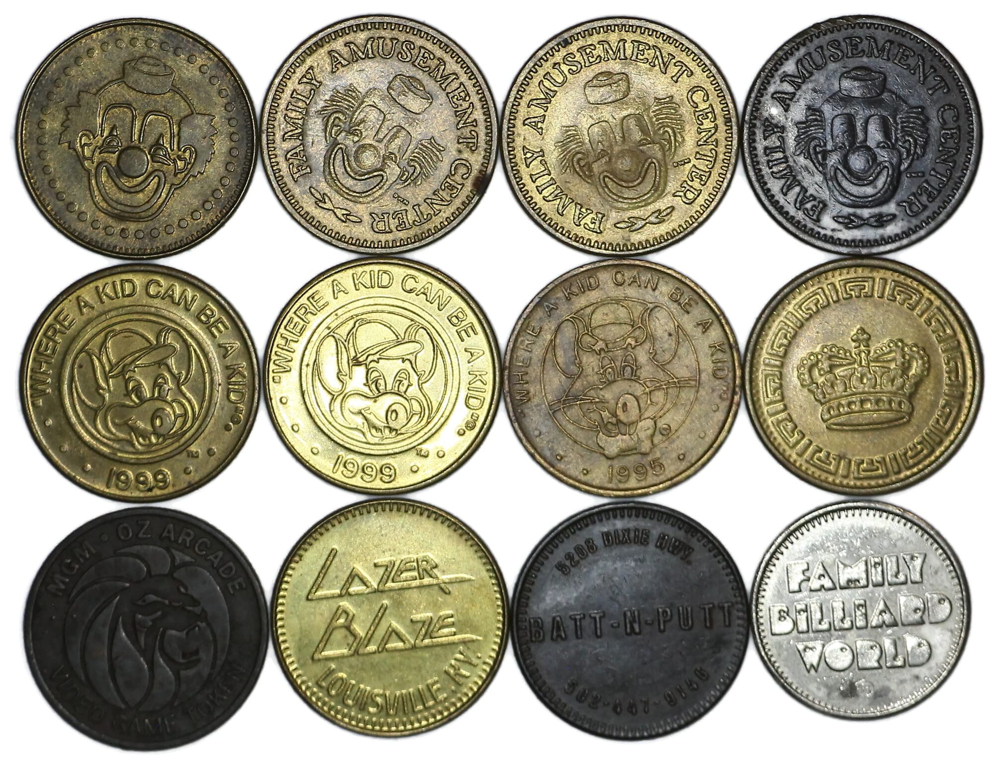 1999 No MM 12 Arcade Tokens Nice Selection Token Seller Good