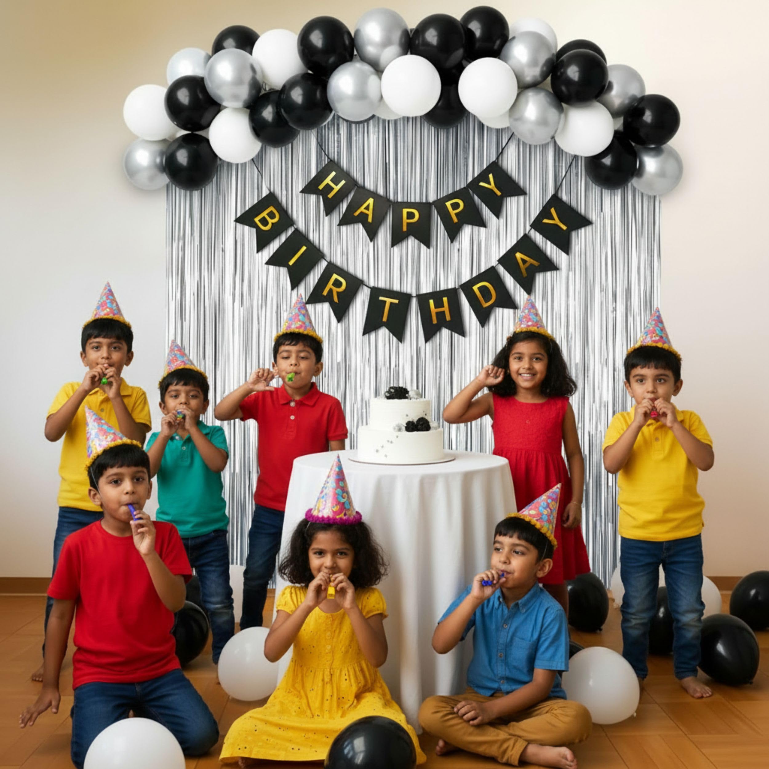 Silver Birthday Party Decorations - 40 Piece Kit -2