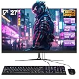 All-in-One Desktop Computer Alder Lake N95 27 inch All-in-One PC 16GB RAM 512GB ROM Full HD IPS Display USB3.0*4 Built in Speaker Dual-Band WiFi&Bluetooth 5.1 with Wired Keyboard and Mouse.