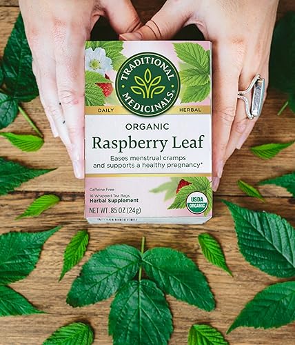 Miniatura 8 de Traditional Medicinals Organic Raspberry Leaf - Té orgánico con hojas de frambuesa, alivia los calambres menstruales y contribuye a un embarazo