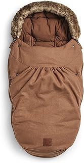 Elodie Details Sacco per Passeggino Universale Termico in Lana, Antipioggia e Antivento - Burned Clay