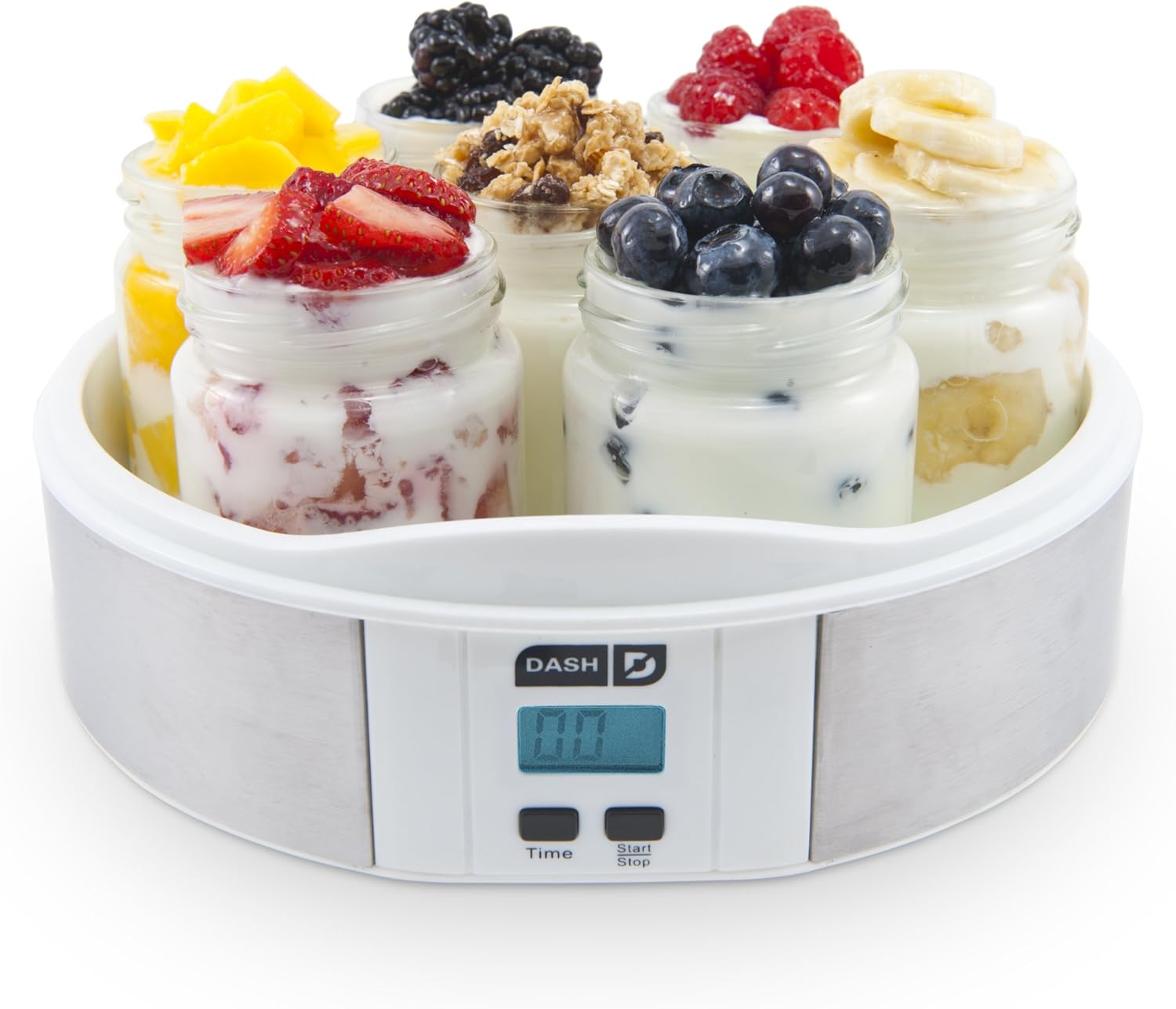 Dash DSY007CM Yogurt Maker Machine With Steel Base Digital