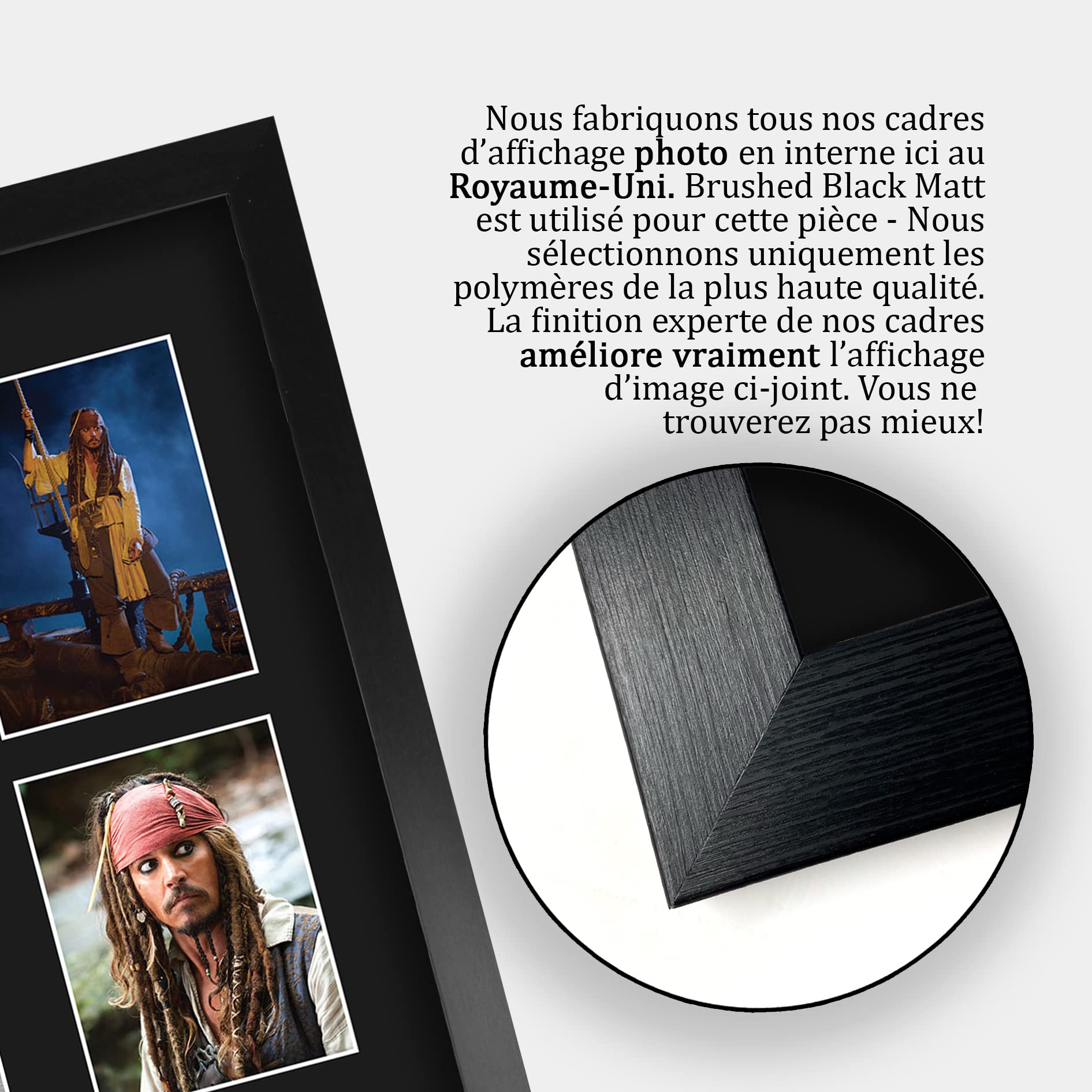 Pirates of the Caribbean Johnny Depp Autographe Affiche Encadrée A3