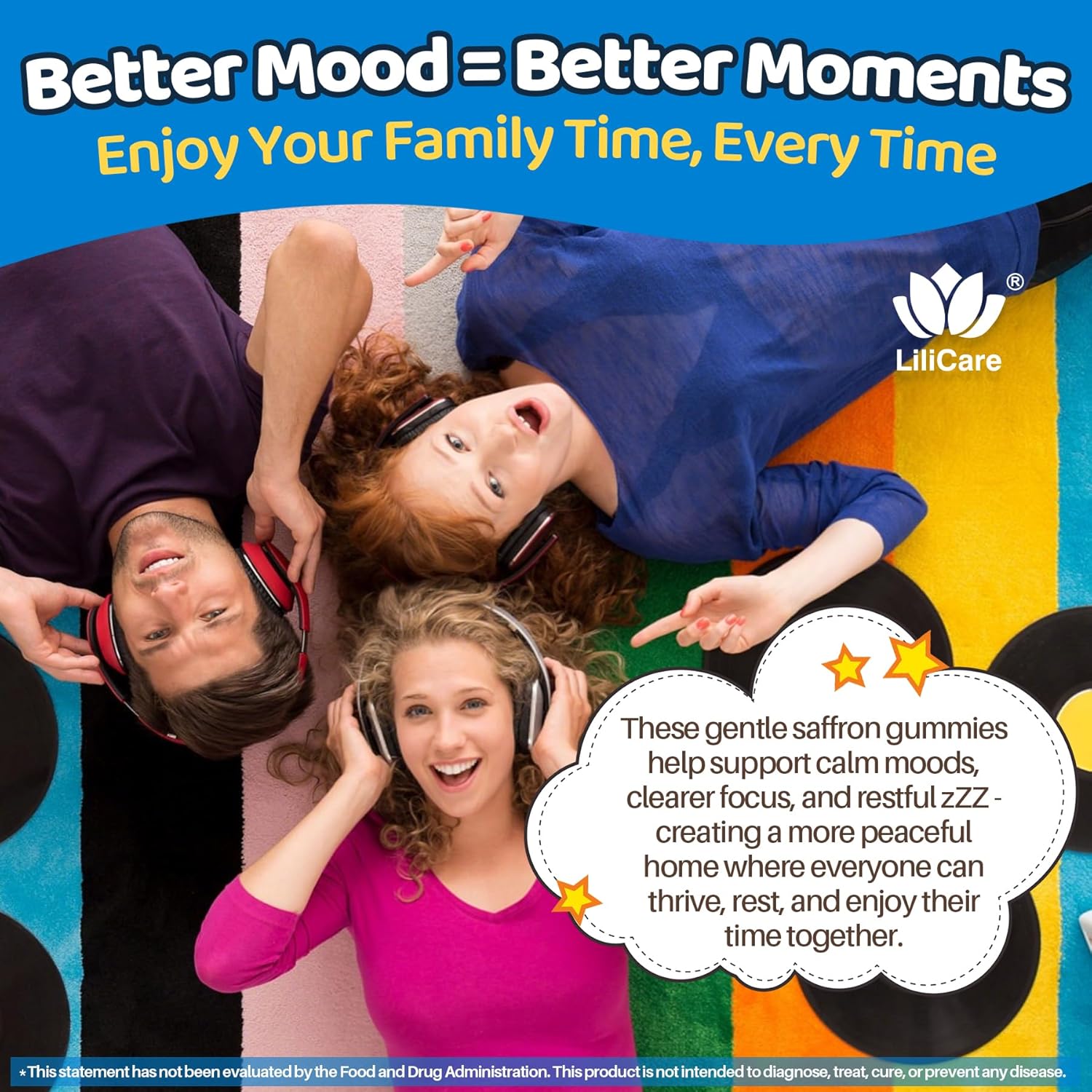 Saffron for Kids Gummies, Liposomal Saffron Supplements Focus Calm Gummies, Organic Saffron Extract with Magnesium Glycinate, L-Theanine & GABA for Mood Sleep - Melatonin Free, Sugar Free, Vegan,120Ct - Image 8