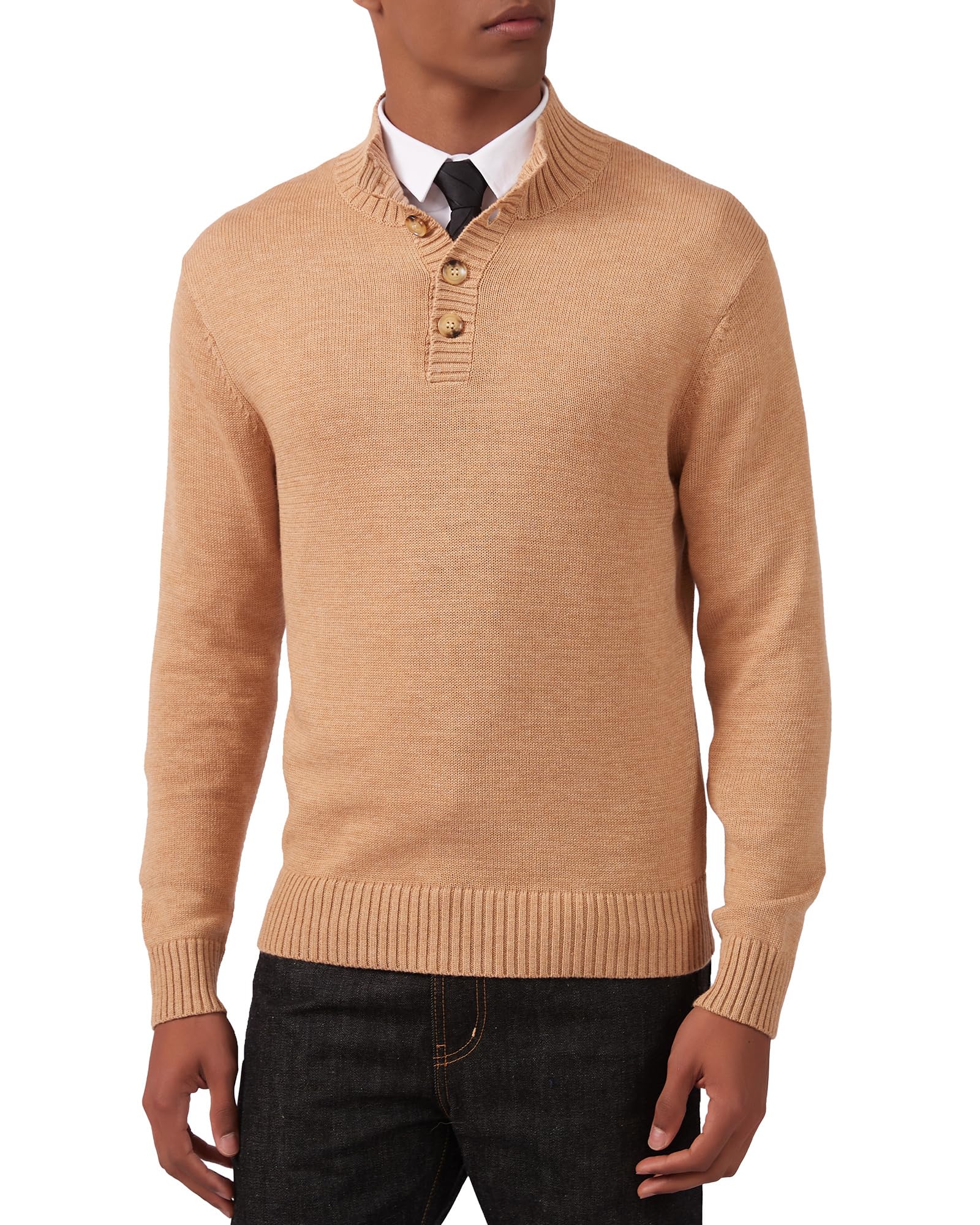 Kallspin Herren Vintage Gestricktes Poloshirt Kurzarm Solide