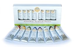 Natural Acrylik Paint Earth Colors Set | 8 Colors | Each 2oz | Plant & Water Based | Non Toxic | Professional |