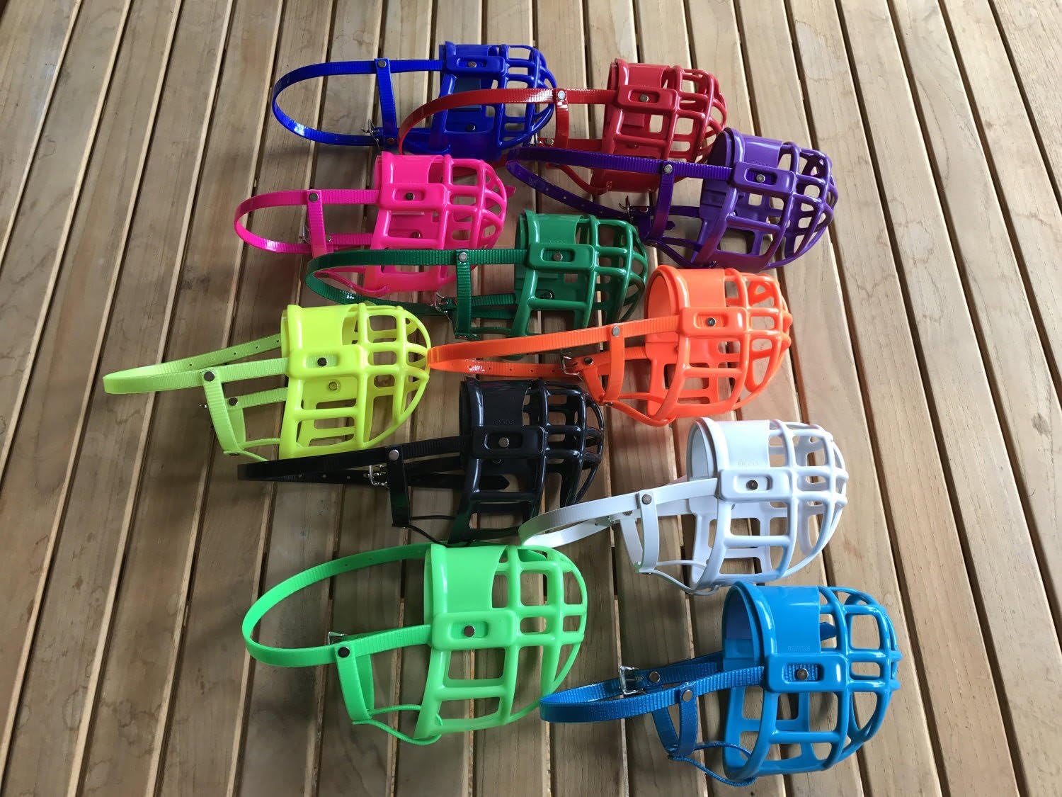 Full Grip Supply Large Kennel Muzzle w/ Biothane Headstrap (Purple) For Breeds 65 Pounds and Up