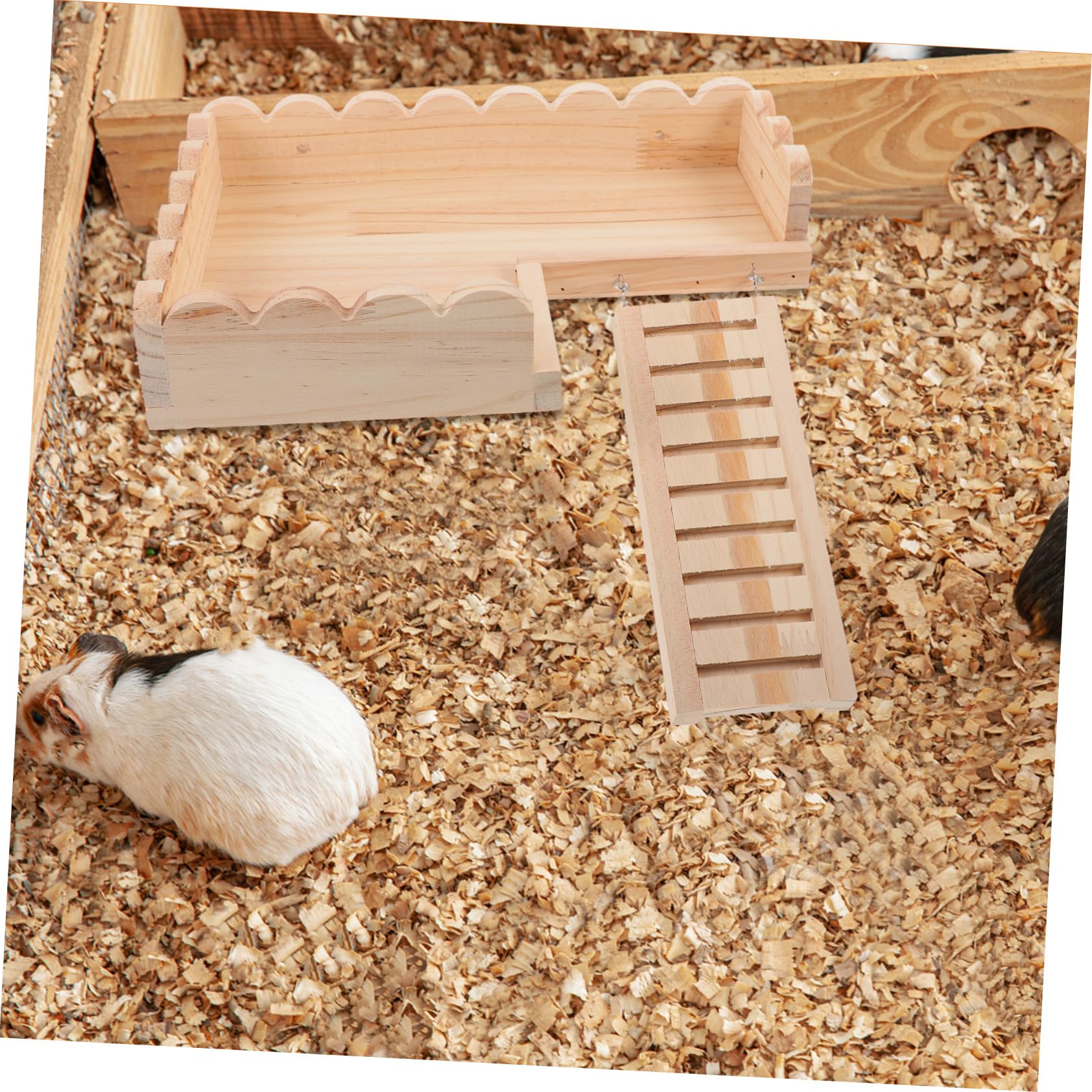 NOLITOY Piattaforma in Legno per Criceti, Vassoio Base Gabbia Khaki | Set 1 Pezzo, per Ratto e Criceto, Facile Installazione e Conservazione, Accessorio Habitat Decor