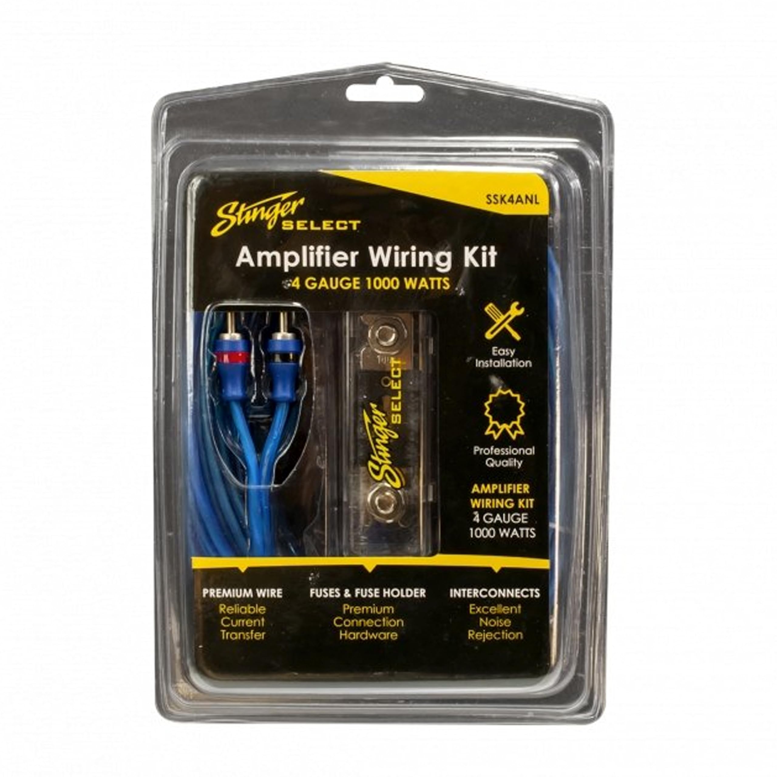 SSK4ANL 4Ga 1000W Complete Wiring Kit, blue, "10.25"" x 7"" x 4"""