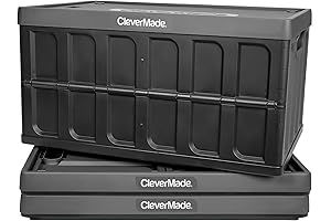 CleverMade Collapsible Plastic Storage and Utility Crates (3-Pack)