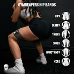 Gymreapers Hip Bands for Booty Workouts | Non Slip Fabric Band Set with 3 Levels - Resistance Bands for Legs & Hip - for Men & Women