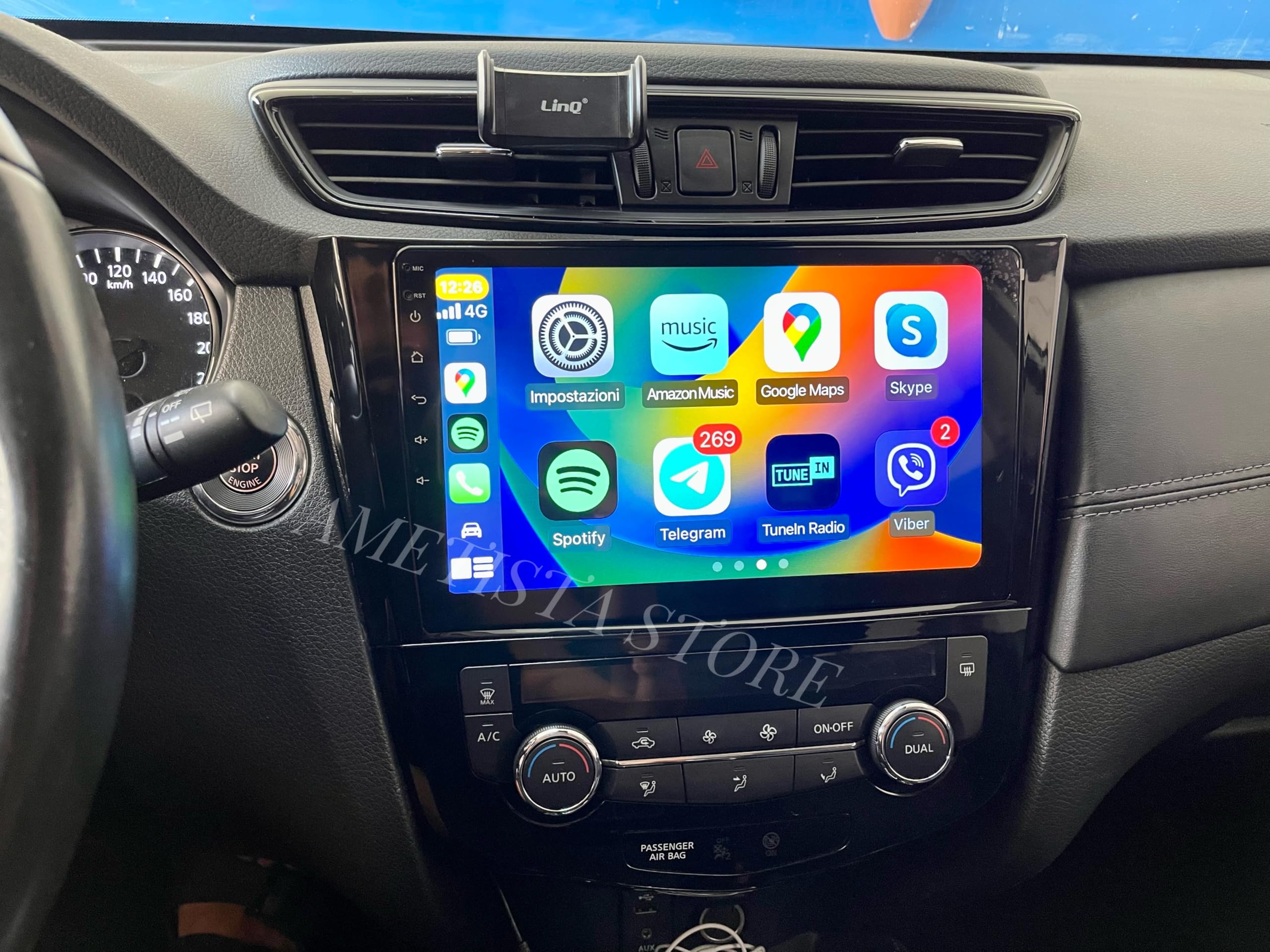 Android 14 Autoradio Navigatore per Nissan Qashqai J11 X-Trail T32 Rogue 10.1" Pollici Car Tablet Stereo Wireless Carplay Android Auto Bluetooth Radio, compatibile con le telecamere 360° Di Serie