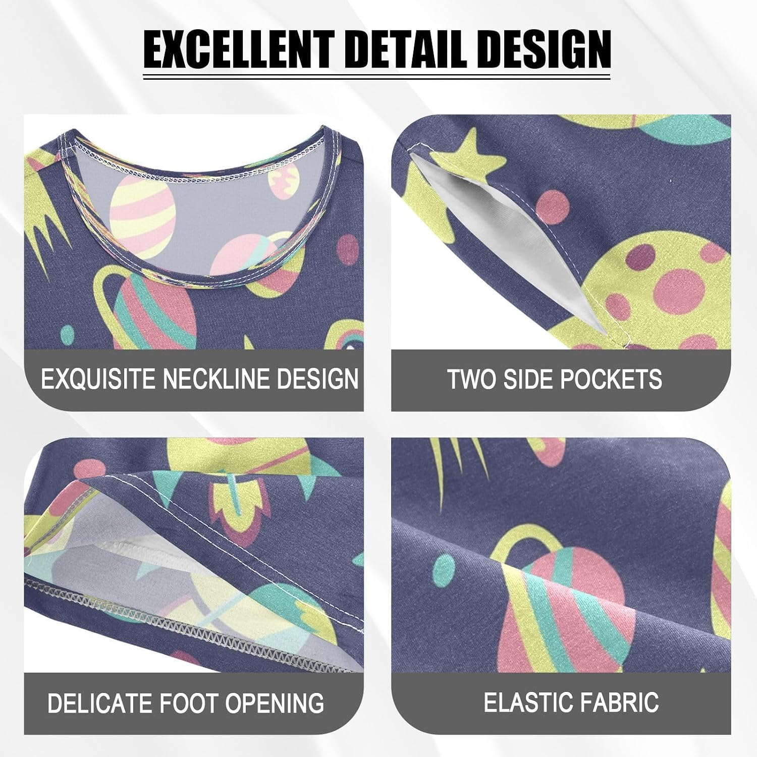 Kids Short Sets Galaxy Earth Girls Boys Summer Short Set Space Universe Casual Short Sleeve T-Shirt Shorts Set