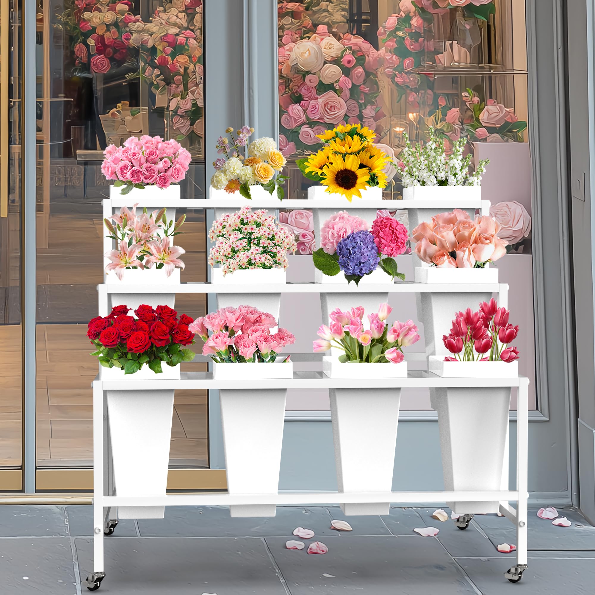 Amazon.com: VGMiu Flower Display Stand with 12 Buckets, Flower